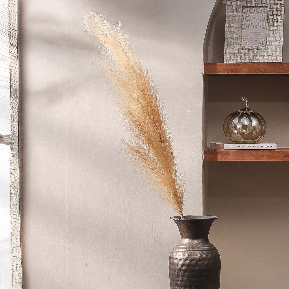 Pampas Reed Faux Stem - Peach