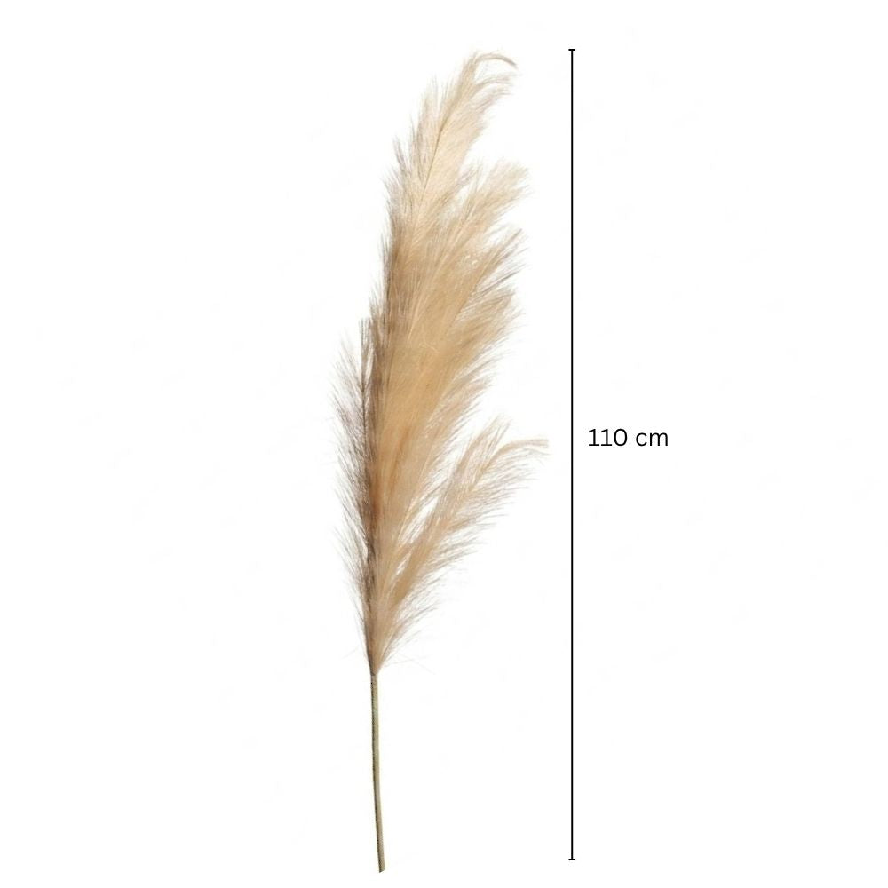 Pampas Reed Faux Stem - Peach