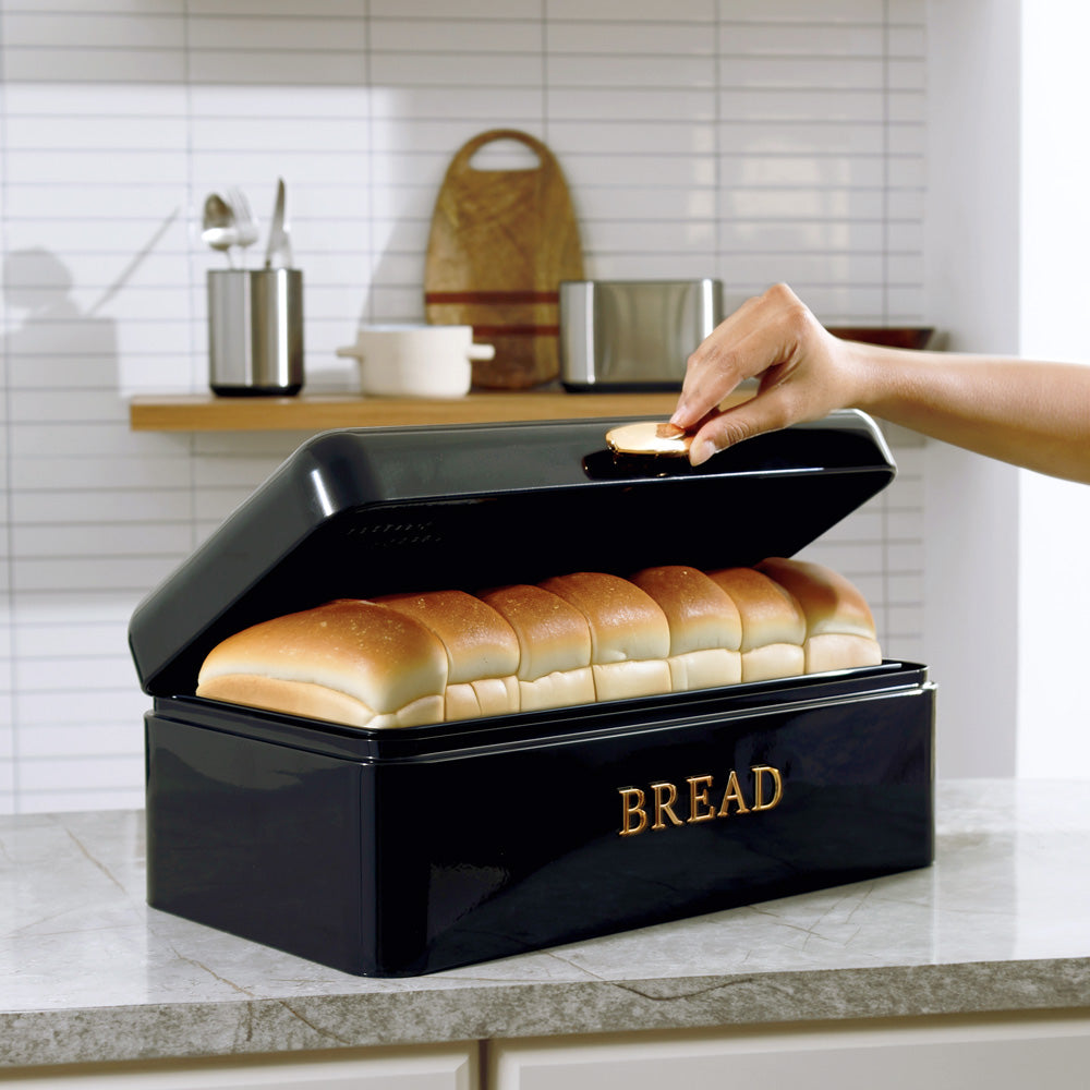 Pano Metal Bread Box - Black Copper