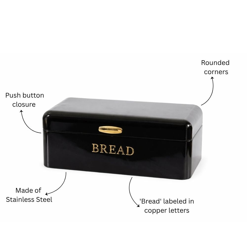 Pano Metal Bread Box - Black Copper