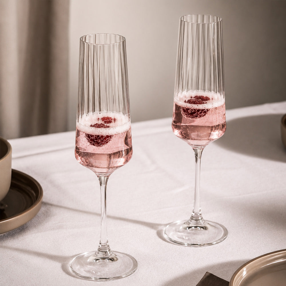 Paolo Champagne Flutes 220ml, Set of 4