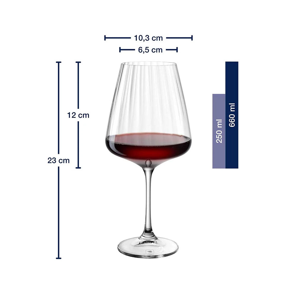 Paolo Red Wine Glasses 660ml, Set of 4