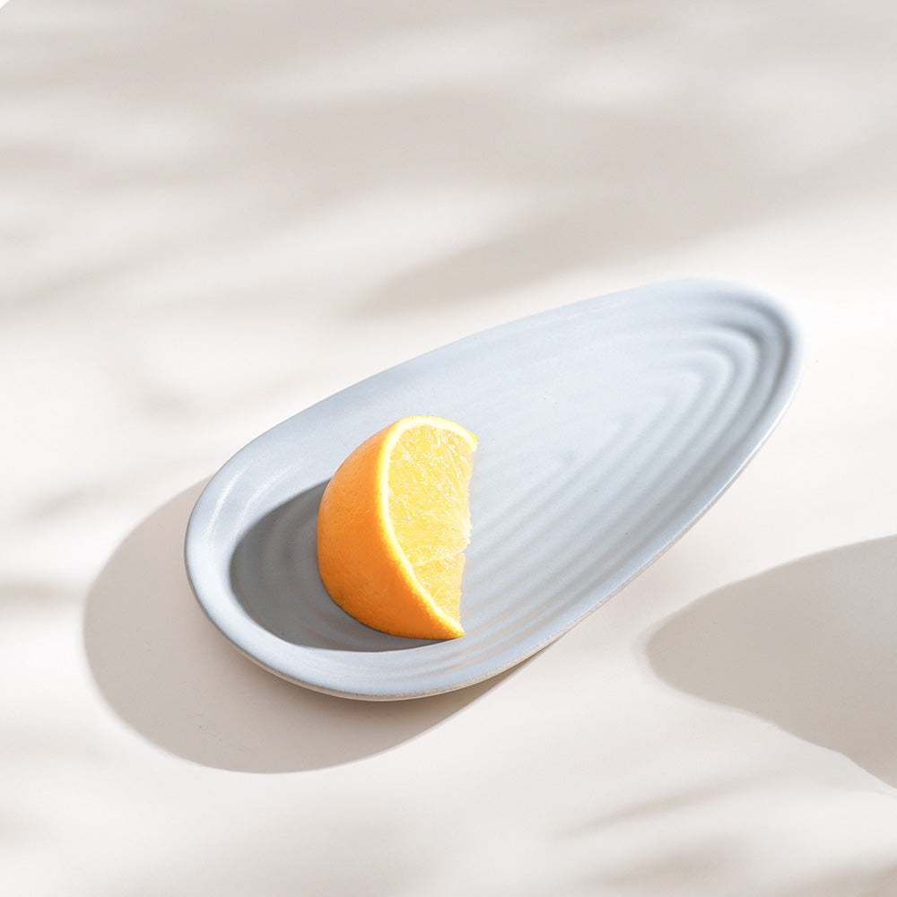 Paros Drop Serving Plate Small - Sky Blue
