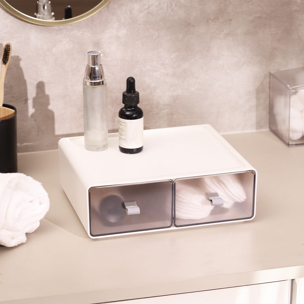 Pax Stackable Duo Slide-out Organiser - White Grey