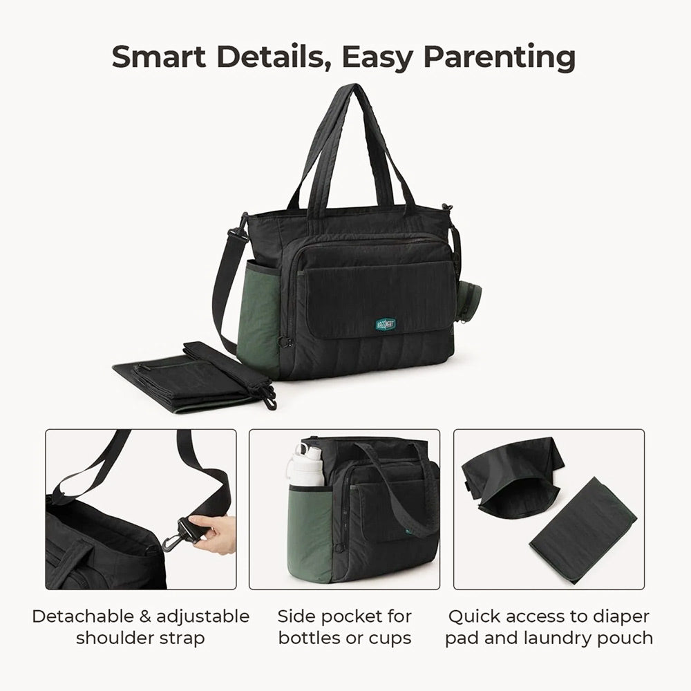 Paz Diaper Tote Bag 25L - Black