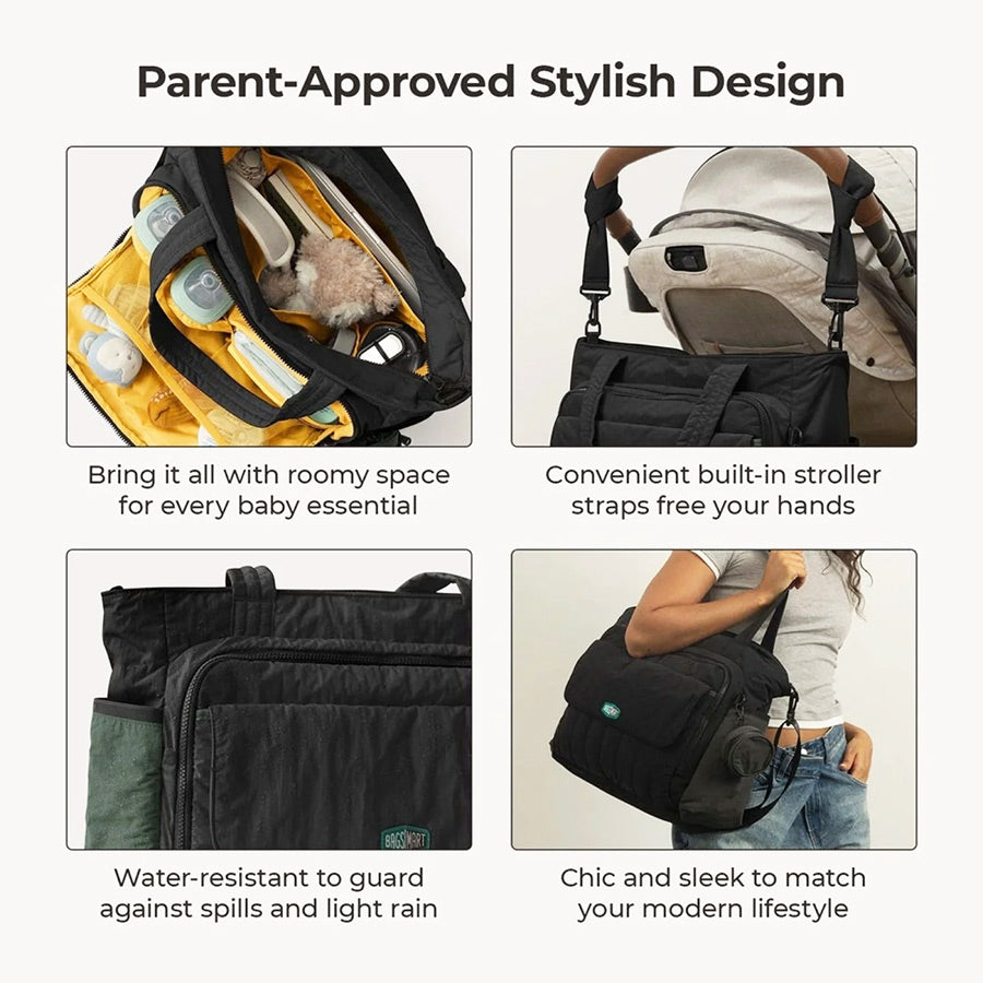 Paz Diaper Tote Bag 25L - Black