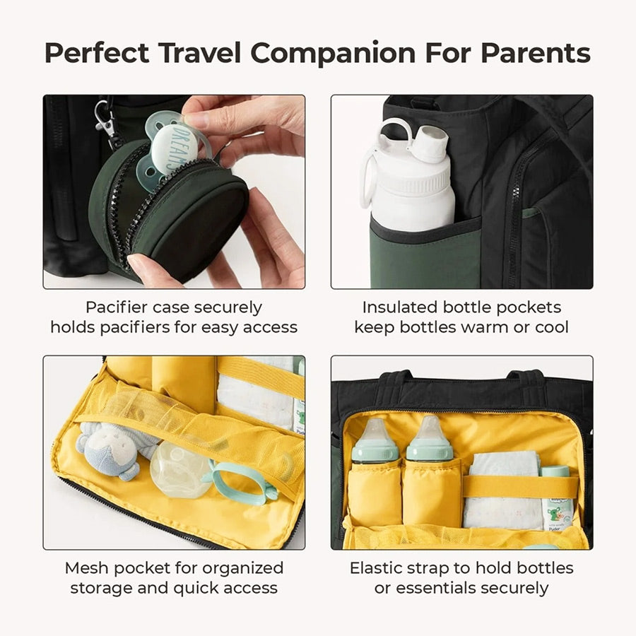 Paz Diaper Tote Bag 25L - Black