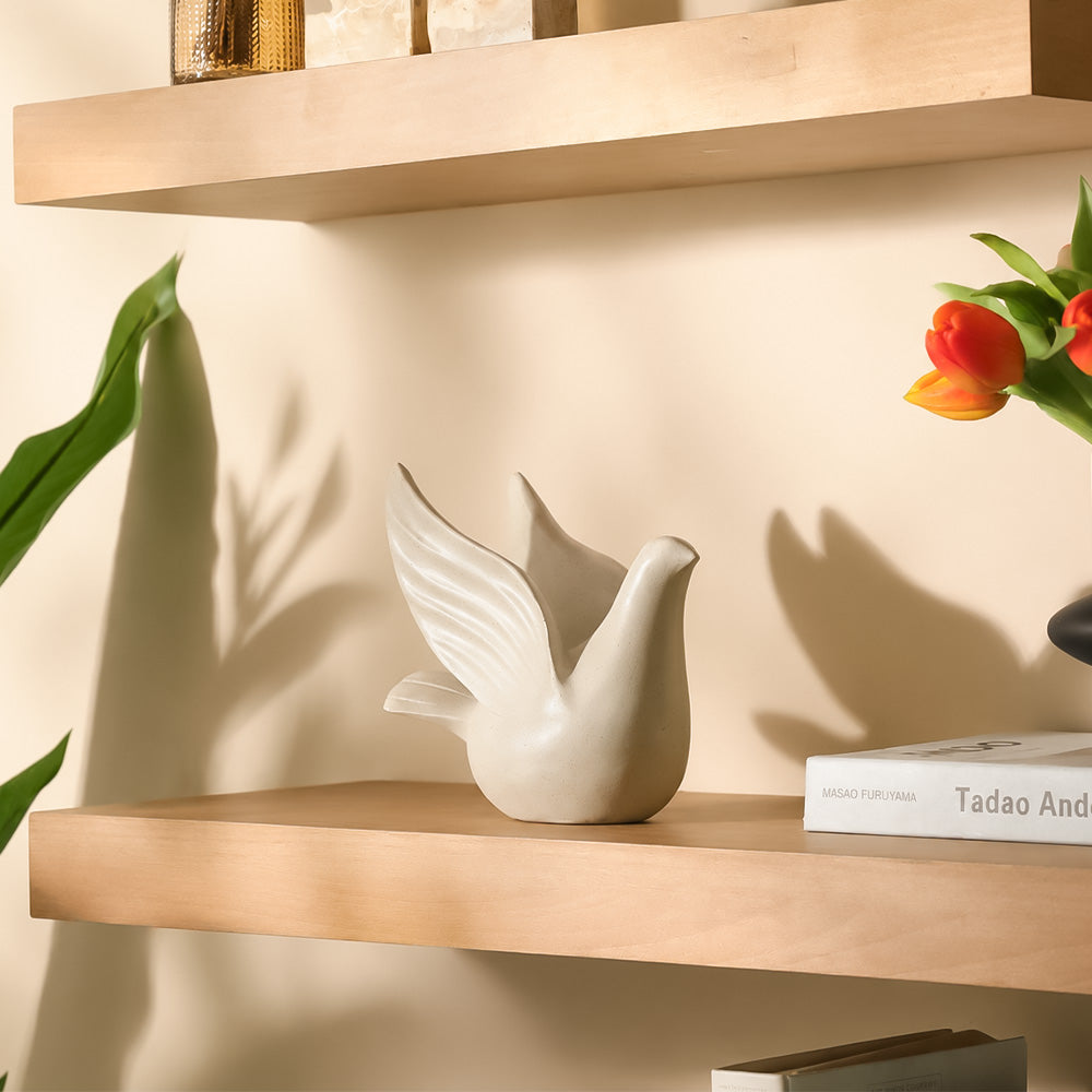 Peace Dove Sculpture Medium - Speckled Grey