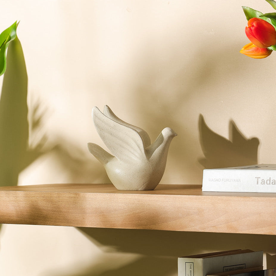 Peace Dove Sculpture Small - Speckled Grey