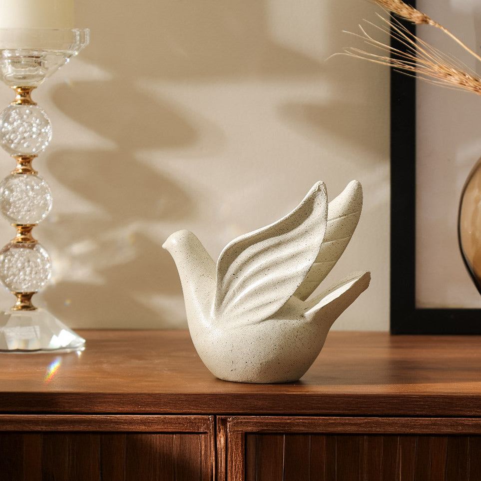 Peace Dove Sculpture Small - Speckled Grey