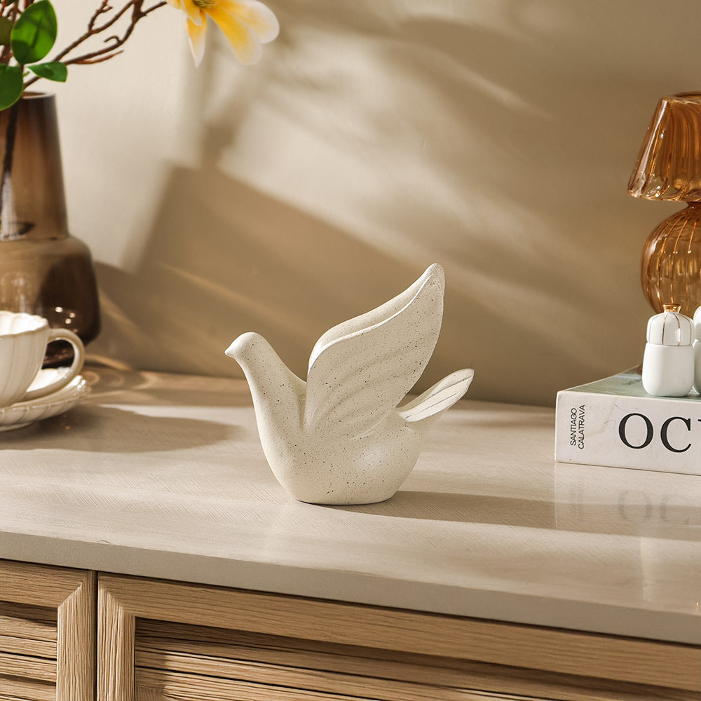 Peace Dove Sculpture Small - Speckled Grey