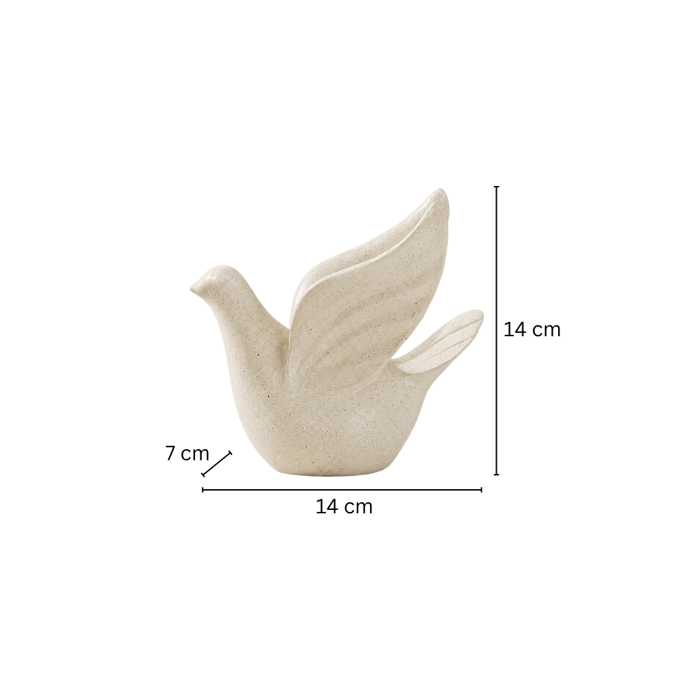 Peace Dove Sculpture Small - Speckled Grey