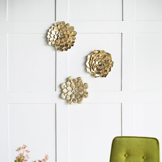 Pear Cacti Wall Accent Large - Gold