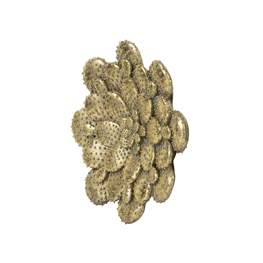 Pear Cacti Wall Accent Large - Gold