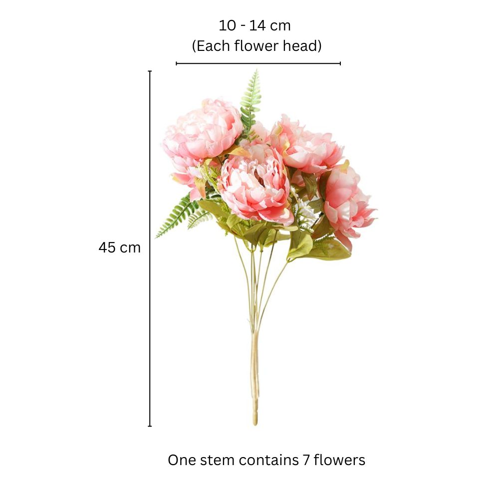 Peonies Faux Stem - Pink Sunrise