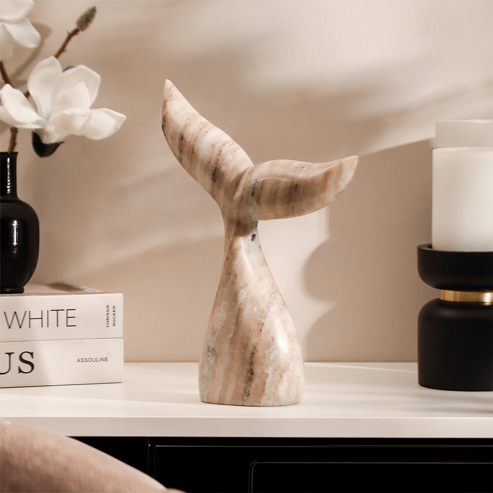 Fishtail Marble Sculpture Medium - Desert