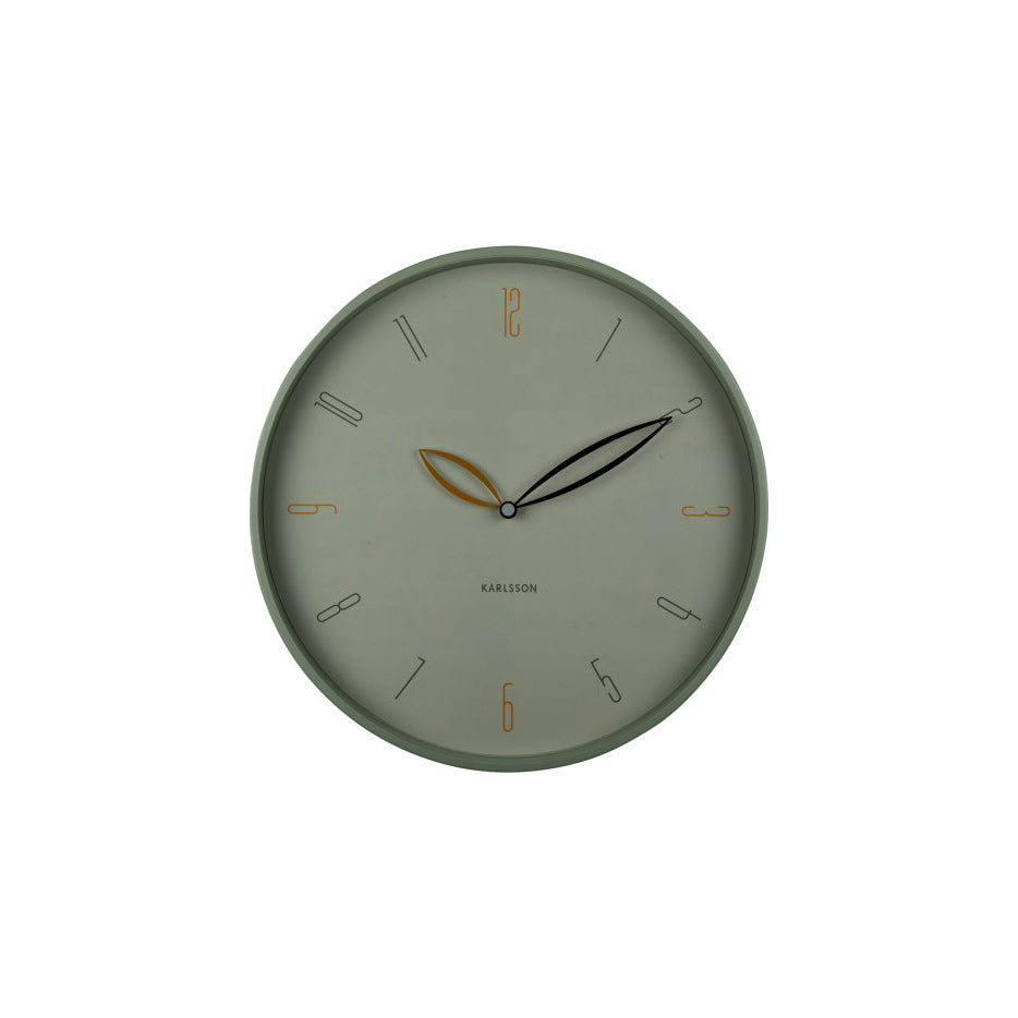 Petals Wall Clock 40cm - Grayed Jade
