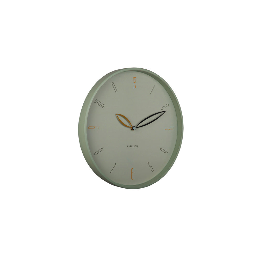 Petals Wall Clock 40cm - Grayed Jade