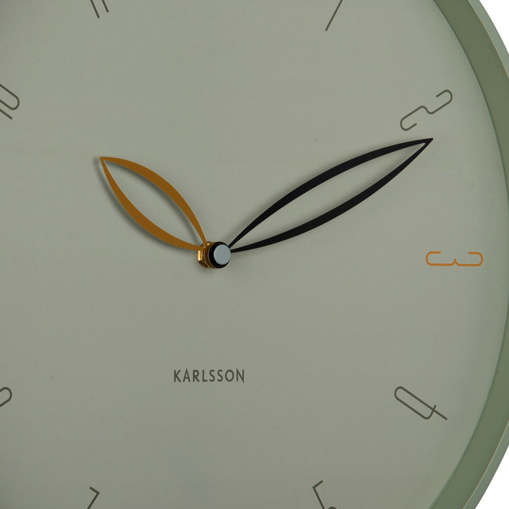 Petals Wall Clock 40cm - Grayed Jade
