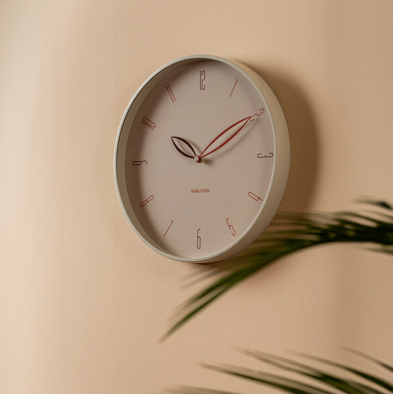 Petals Wall Clock 40cm - Warm Grey