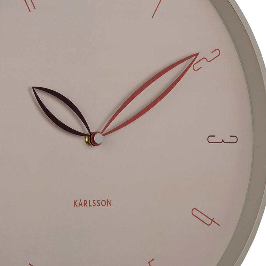 Petals Wall Clock 40cm - Warm Grey
