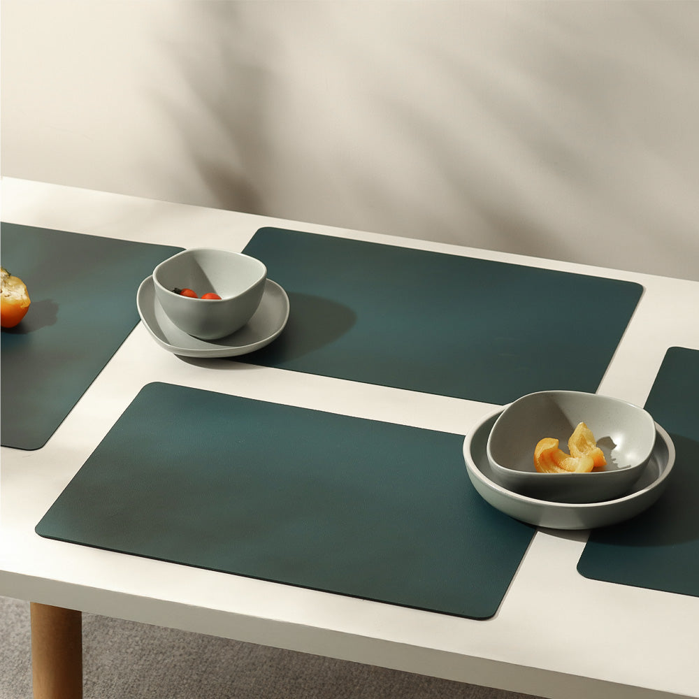 Phylo Rectangular Placemats, Set of 6 - Teal Green