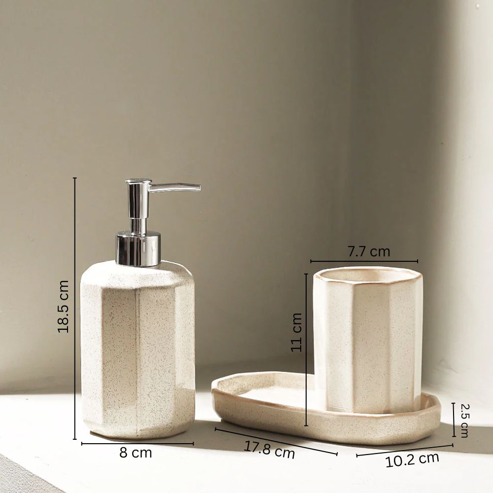 Pierre 3-piece Bathroom Set - Cream
