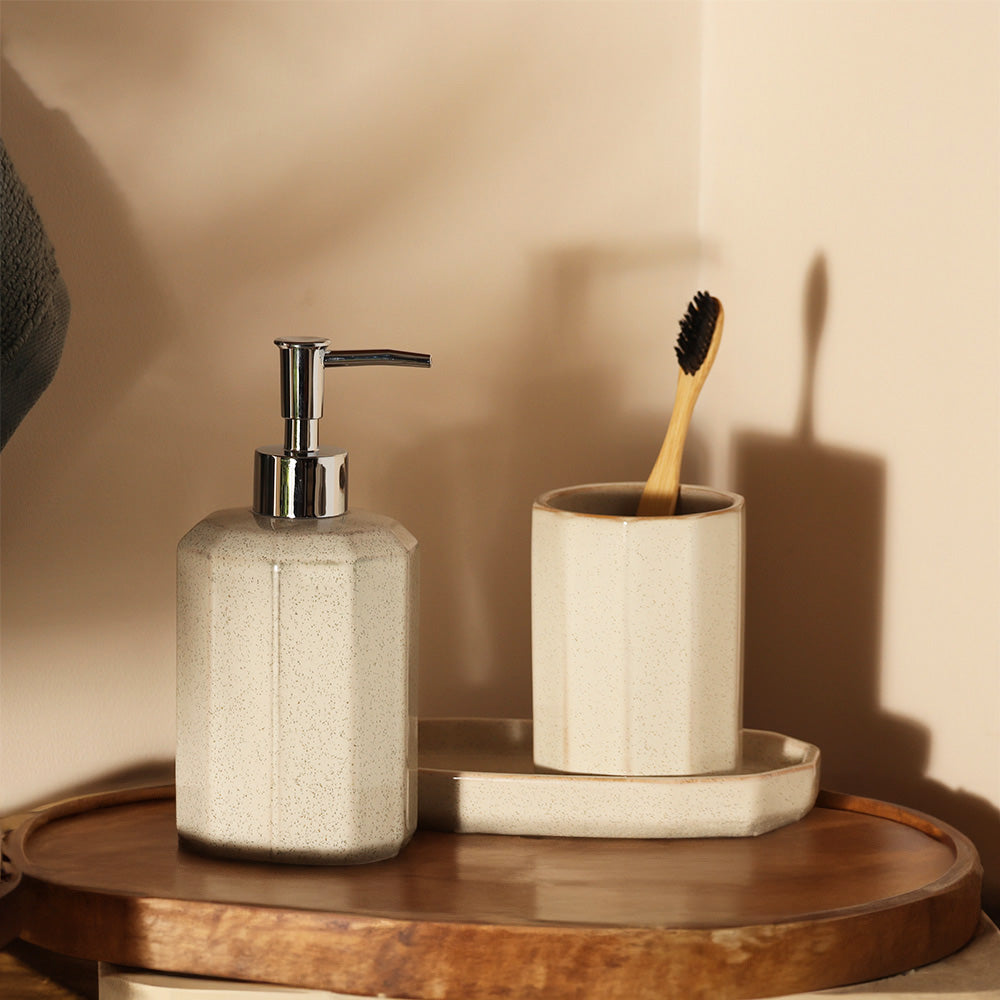 Pierre 3-piece Bathroom Set - Cream