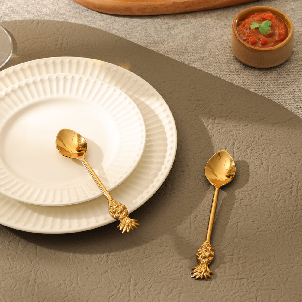Pina Dessert Spoons, Set of 6 - Gold