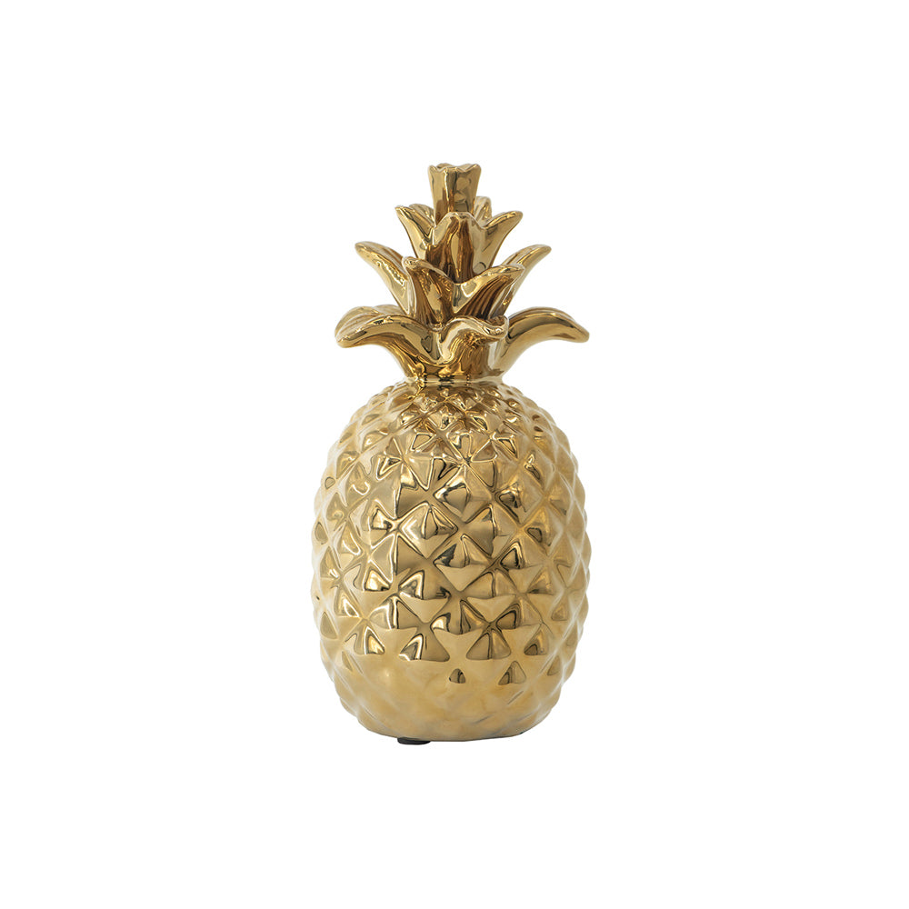 Pineapple Ceramic Sculpture Large - Gold