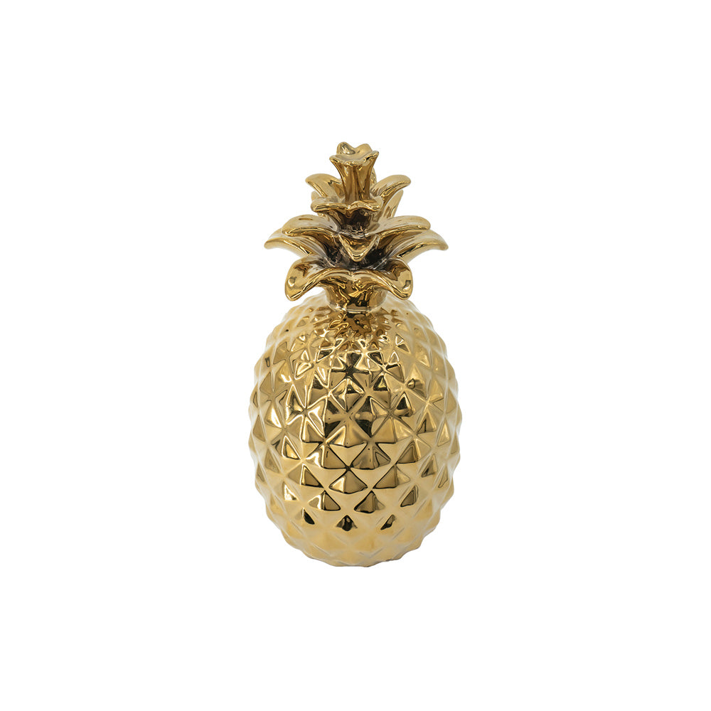 Pineapple Ceramic Sculpture Large - Gold