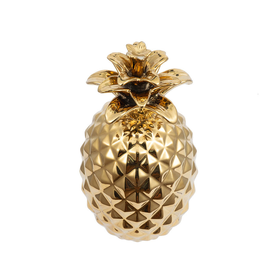 Pineapple Ceramic Sculpture Large - Gold