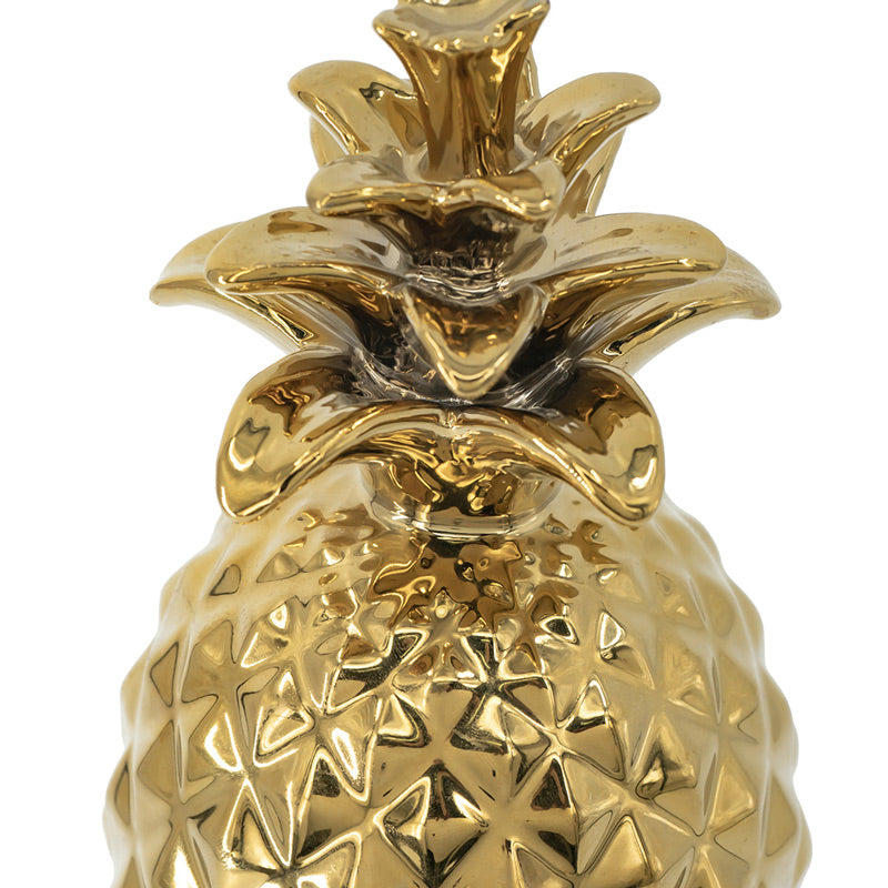 Pineapple Ceramic Accent Large - Gold