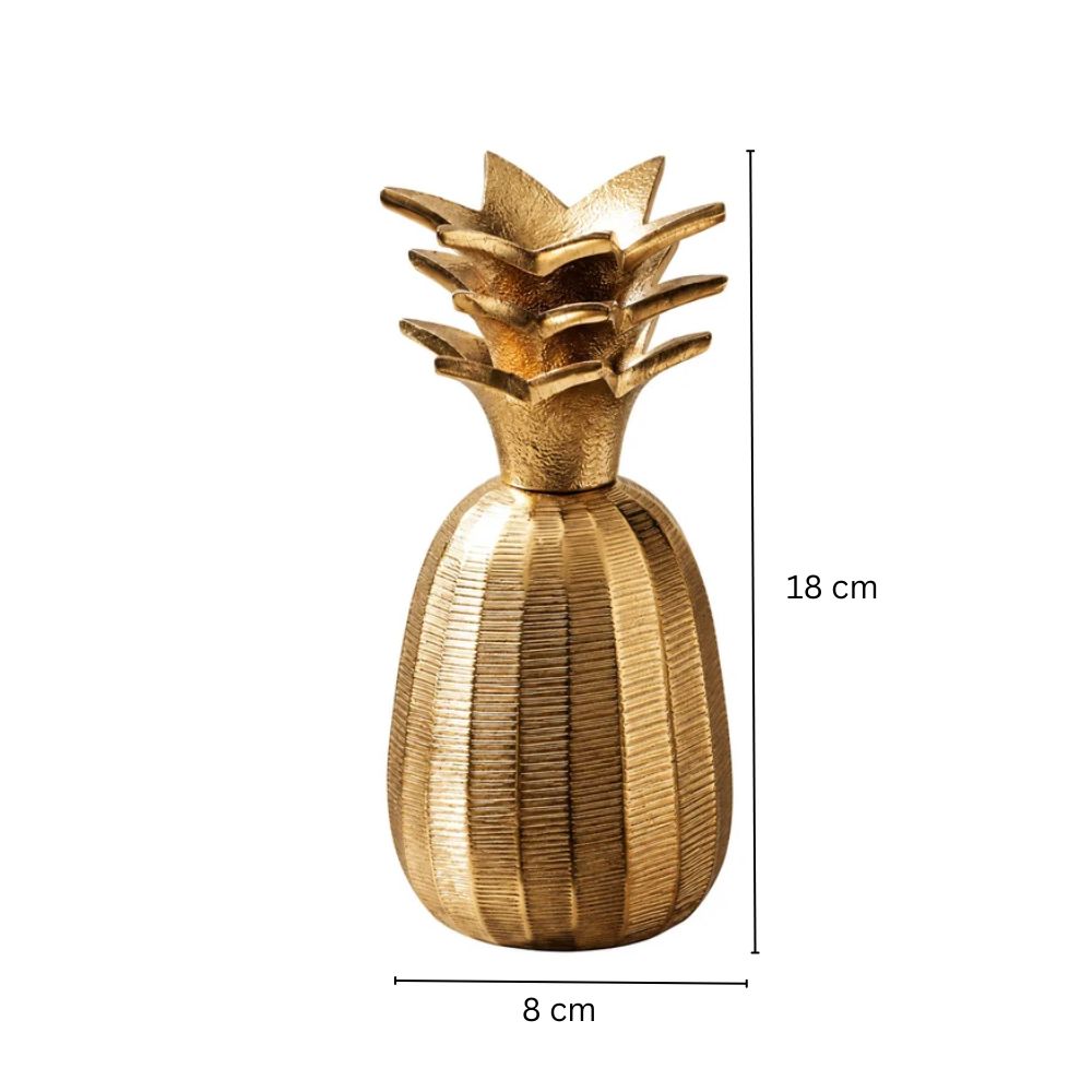 Pineapple Metal Sculpture Medium - Gold