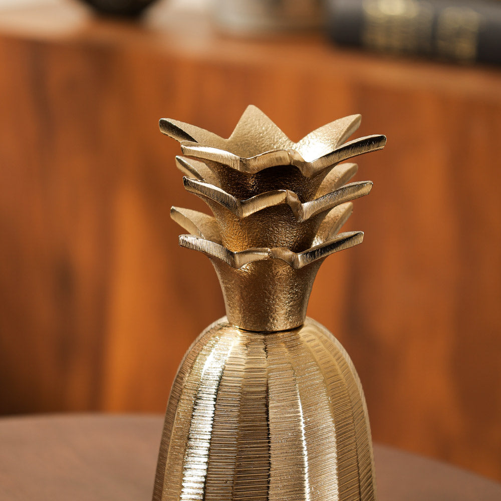 Pineapple Metal Sculpture Medium - Gold