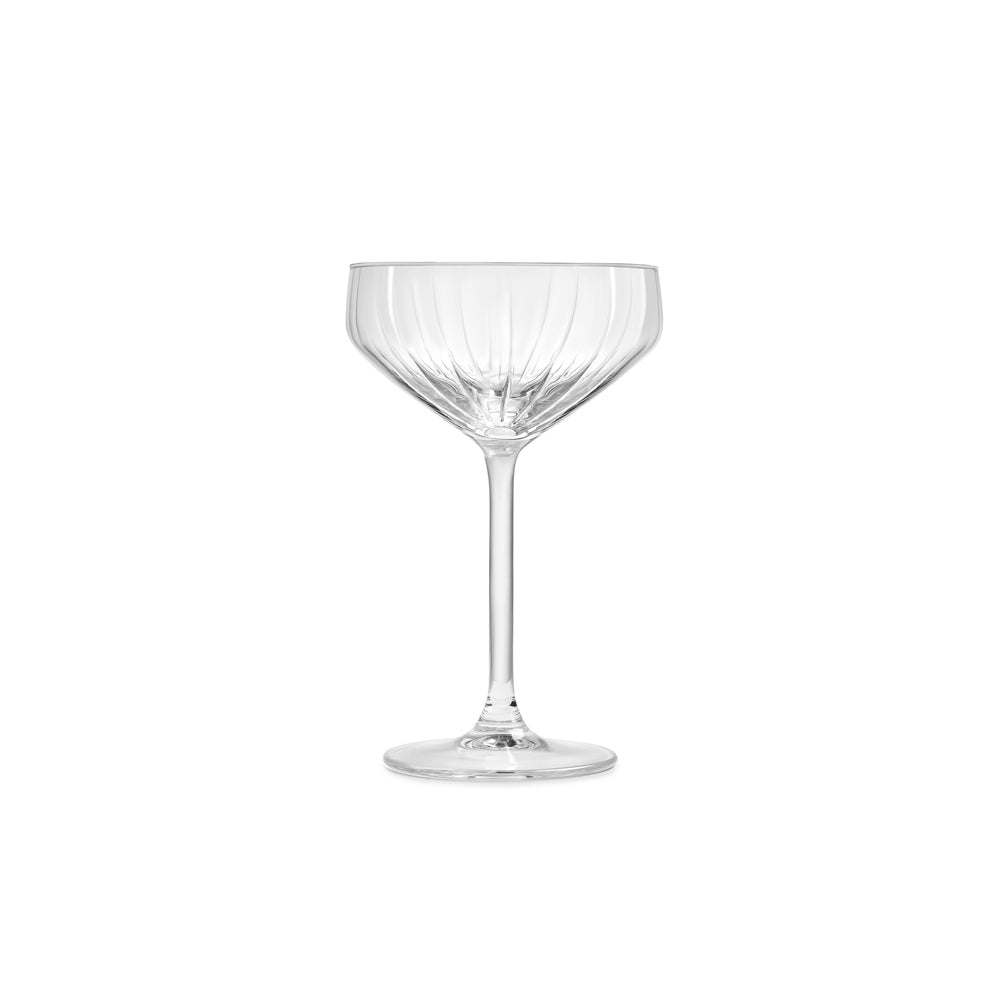Plisse Coupe Glasses 285ml, Set of 4