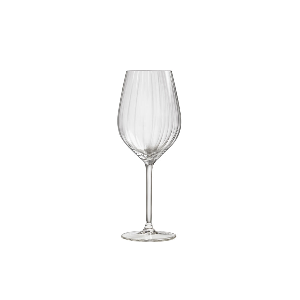 Plisse White Wine Glasses 380ml, Set of 4