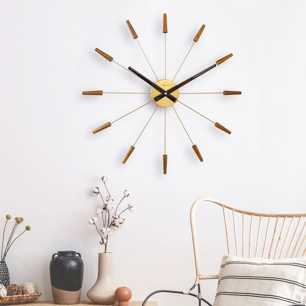 Plug-Inn Wall Clock 58cm - Wood