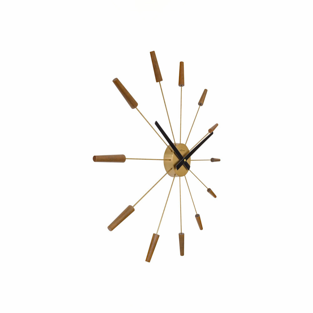 Plug-Inn Wall Clock 58cm - Wood