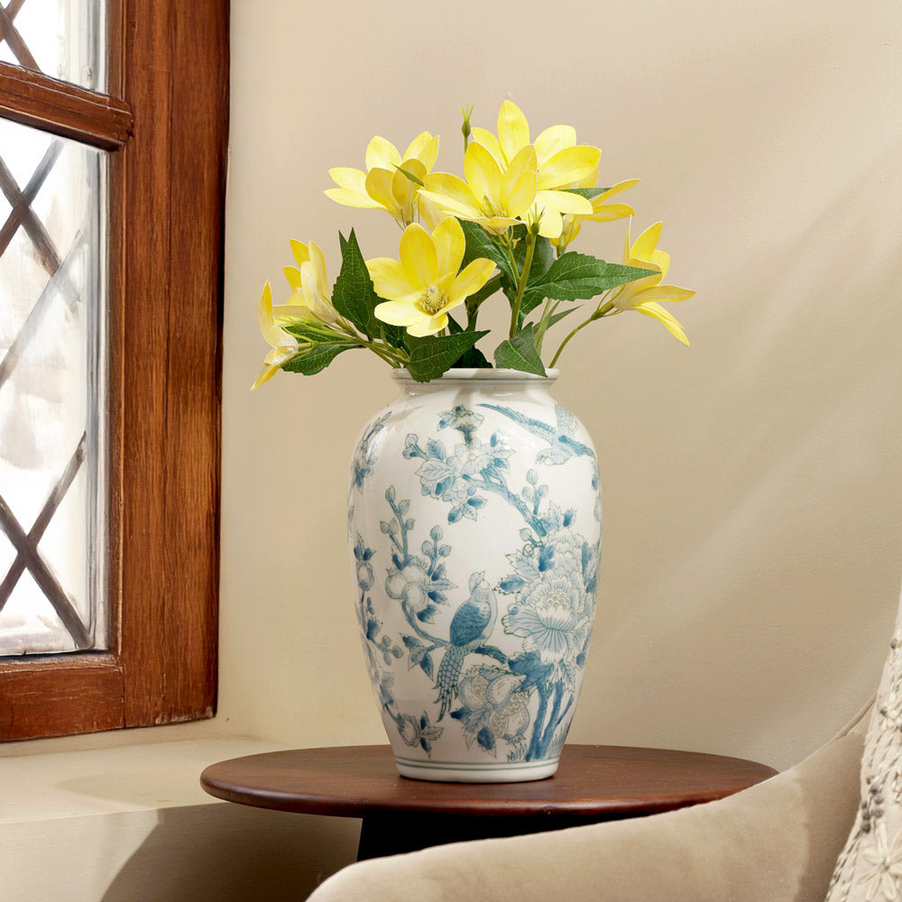 Plum Vase Medium - Blue Pheasant