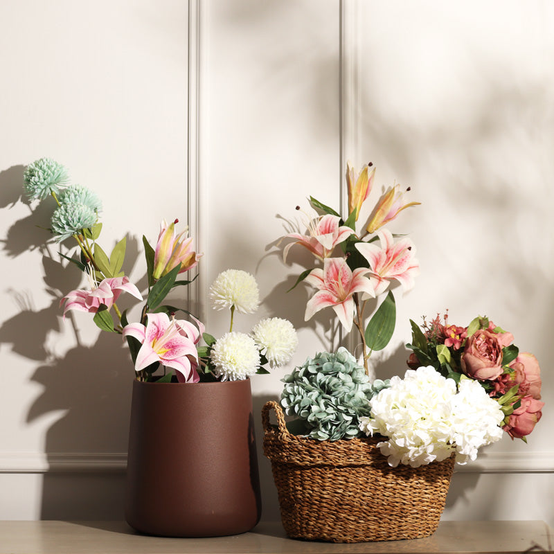 Pompon Chrysanthemum Faux Stem - White