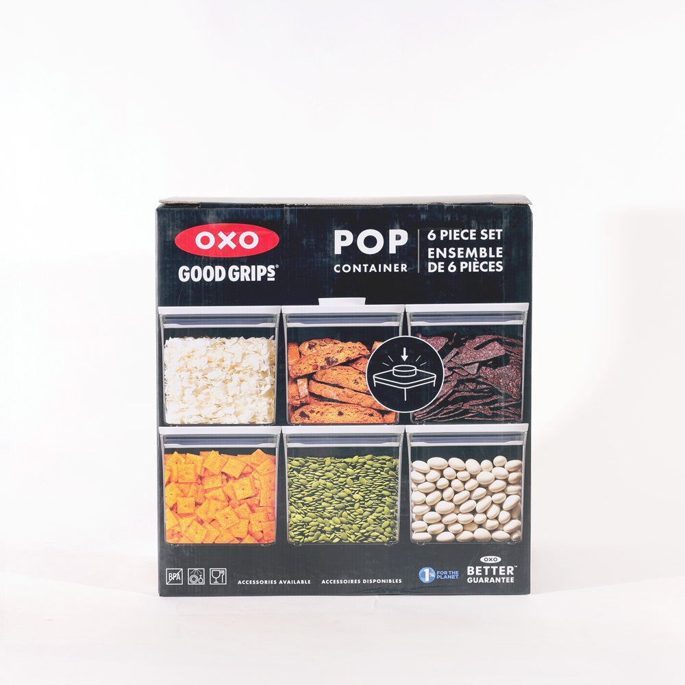 POP 2.0 6-Piece Rectangular Storage Containers Set