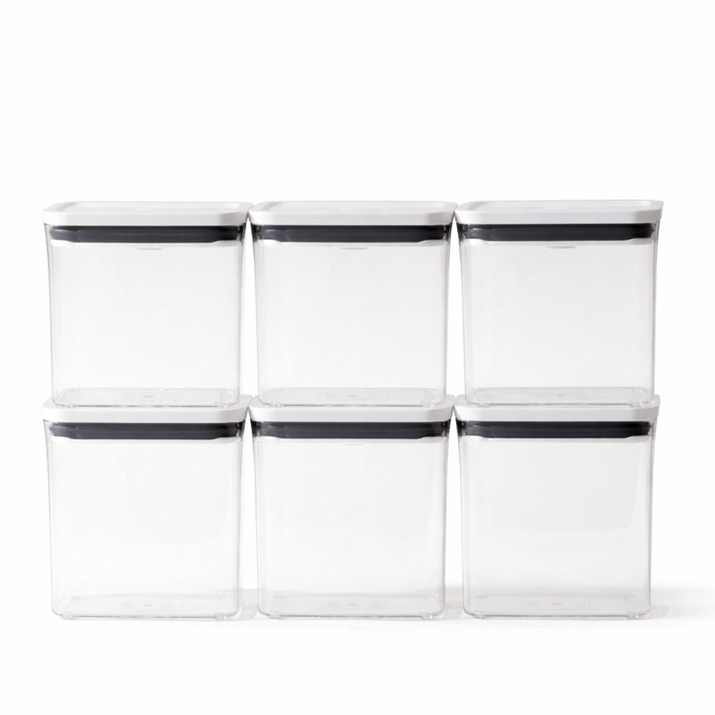 POP 2.0 6-Piece Rectangular Storage Containers Set