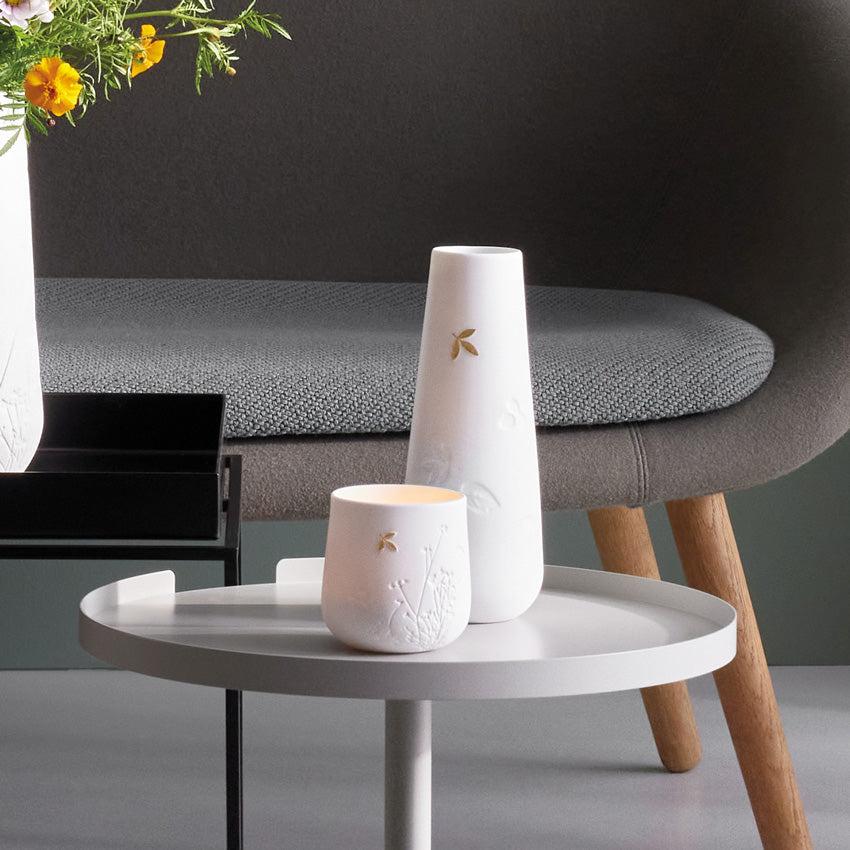 Porcelain Vase Large - Golden Leaf