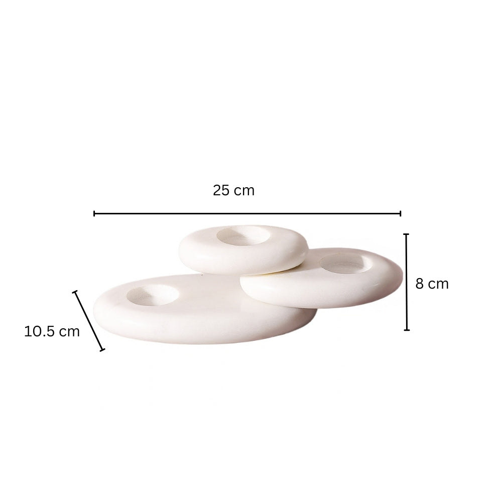 Portia Tiered Tealight Holder - White