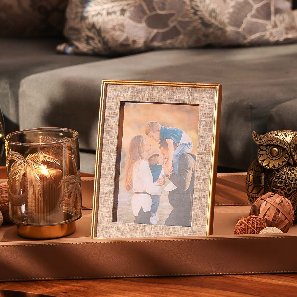 Portico Photo Frame Large - Grey Gold