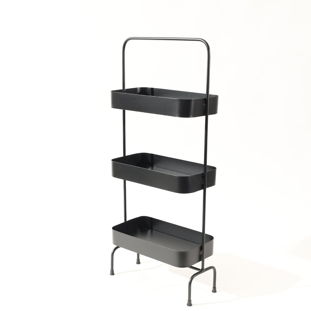 Posta 3-Tier Metal Shelf - Black