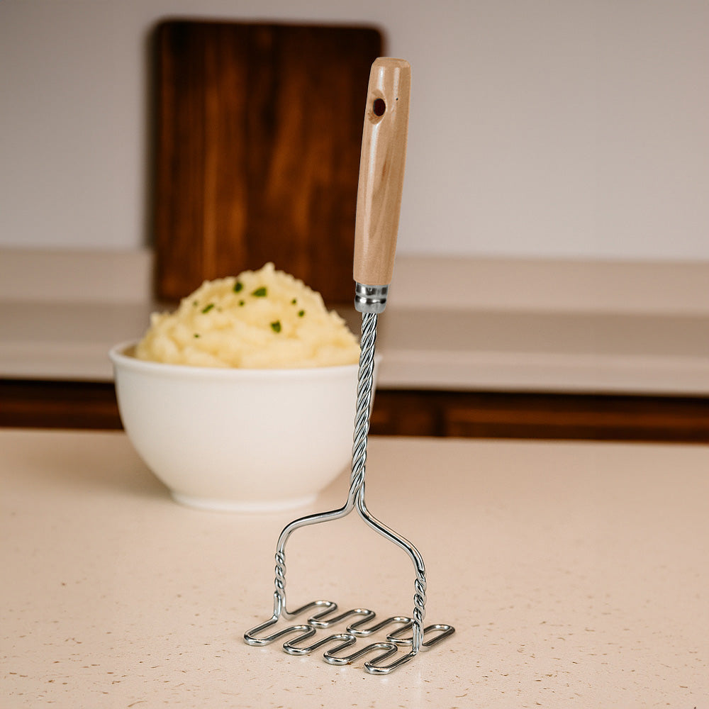 Potato Masher with Wooden Handle