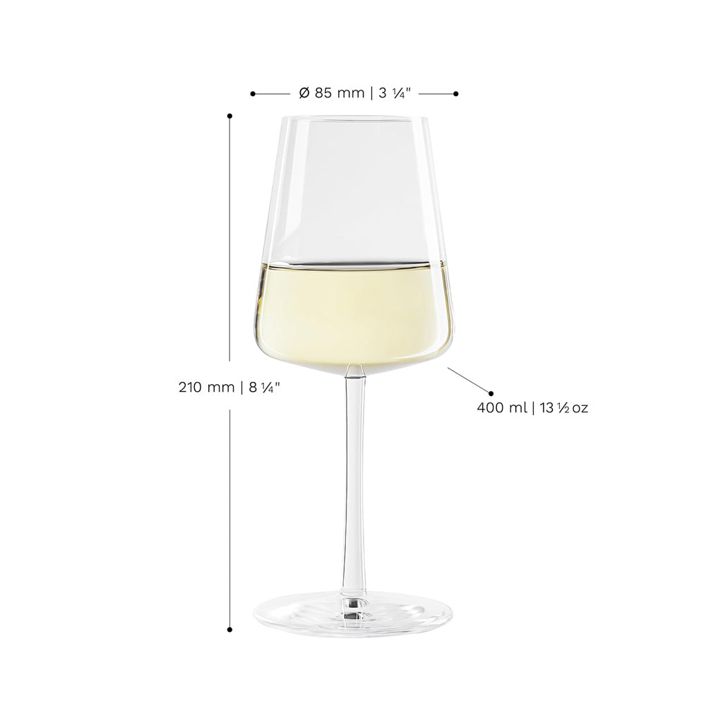 Power White Wine Glasses 400ml, Set of 2