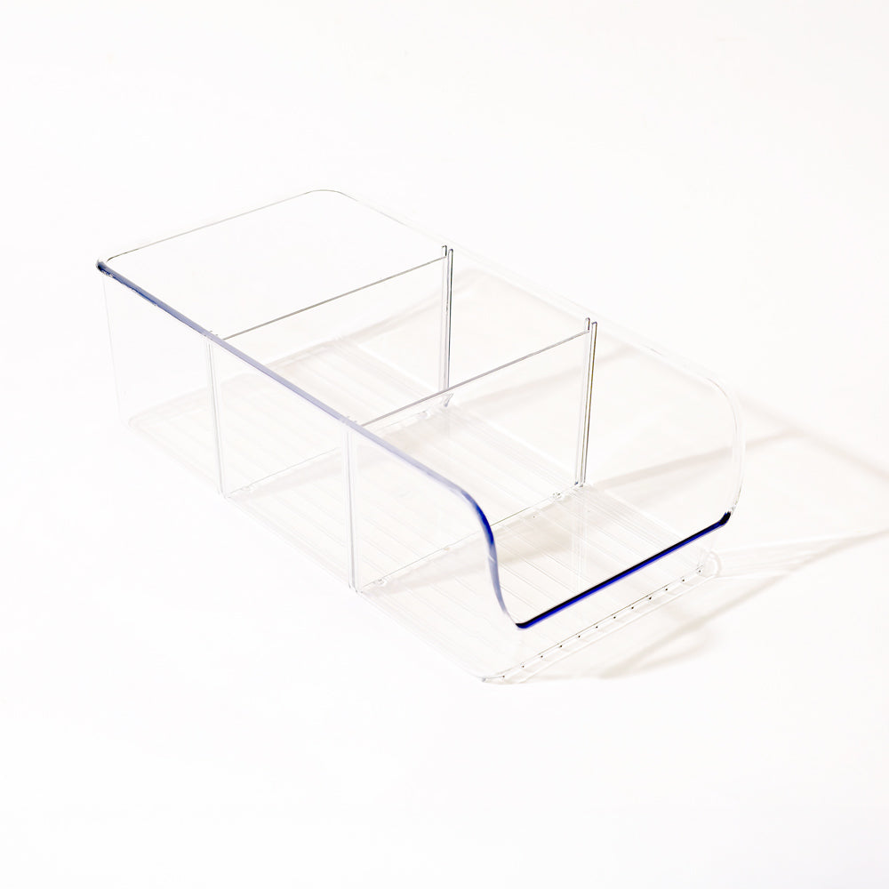 Pret 3 Section Fridge and Pantry Bin - Clear